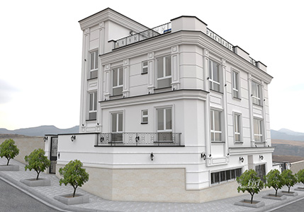 طراحی نمای مجتمع مسکونی