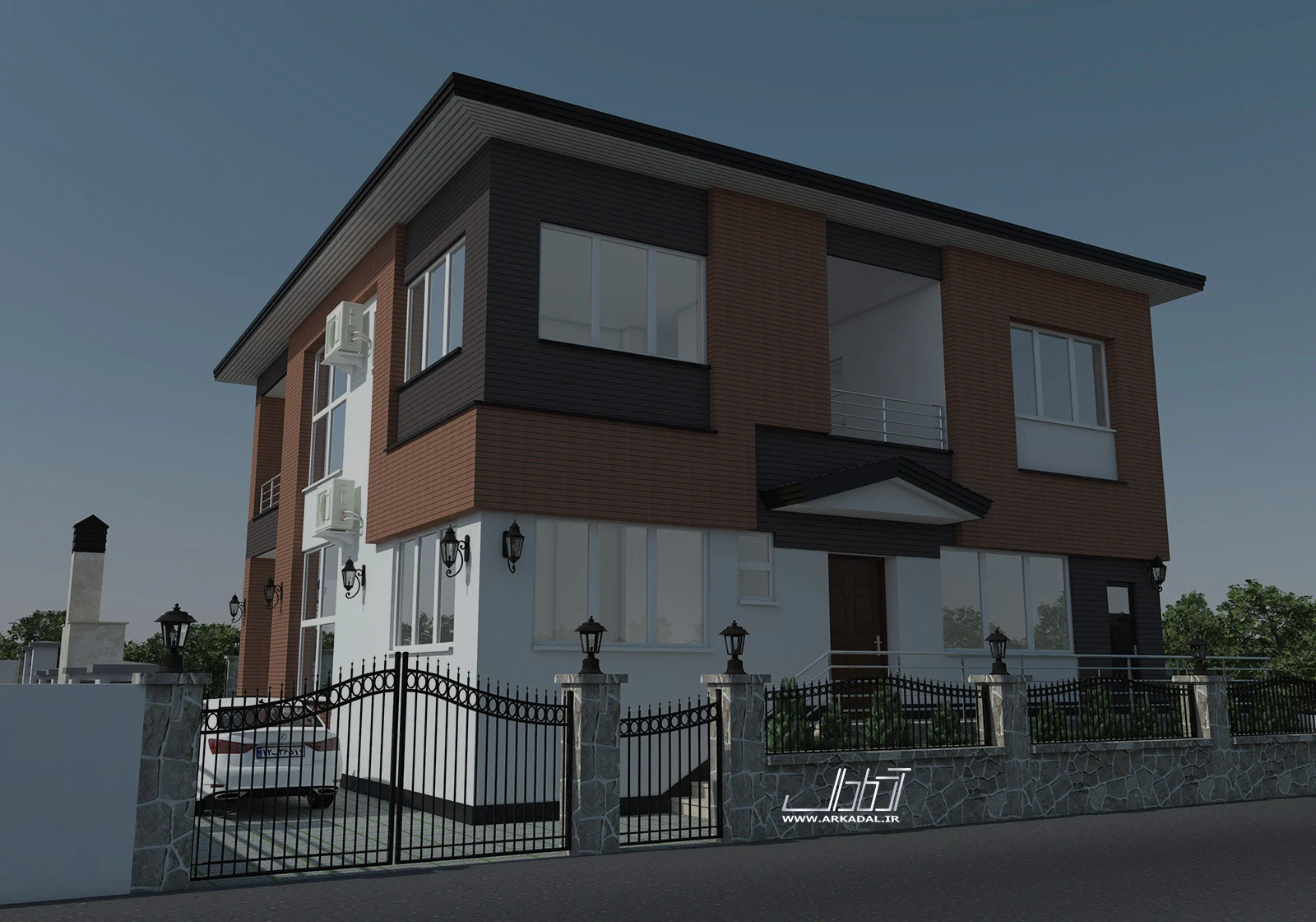 طراحی نما ویلا – مازندران – نمک آبرود