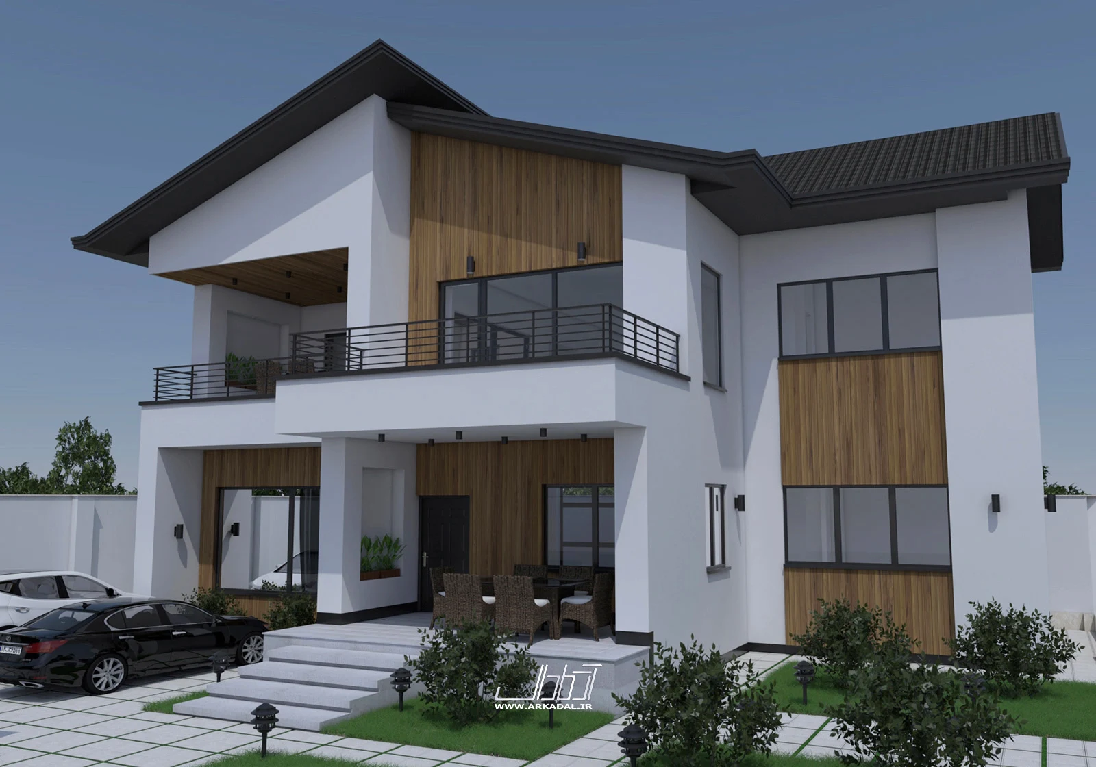 طراحی نما ویلا – مازندران – نمک آبرود