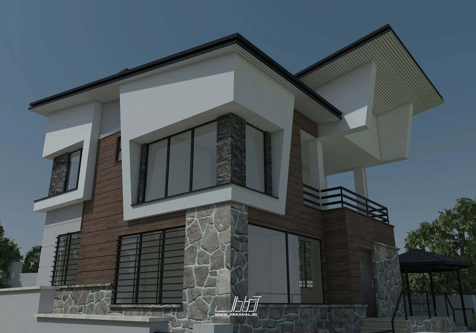 طراحی نما ویلا – مازندران – تنکابن